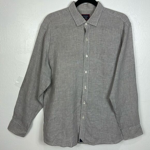 UNTUCKit Men's 100% Linen Button Up Shirt Long Sleeve Size L - Picture 1 of 9